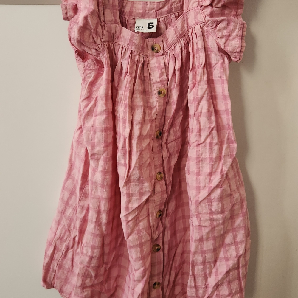 Cotton On Pink Checkered Kids Dress